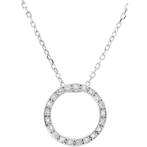 Collana Elisée - Oro bianco - 9 carati -21 diamanti