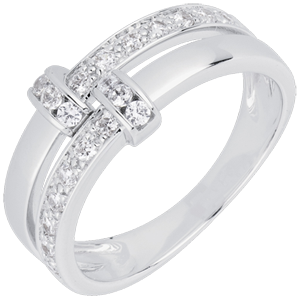 White Gold and Diamond Istria Ring
