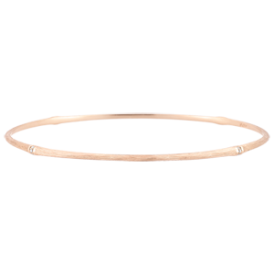 Bracciale Giunco Giungla Sacra - diamanti - oro rosa spazzolato 9 carati