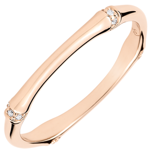 Anello Giungla Sacra - Multi diamanti 2 mm - oro rosa 18 carati