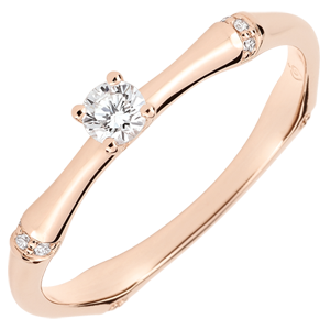 Verlobungsring Heiliger Urwald - 0.09 Karat Diamant - 18 Karat Roségold