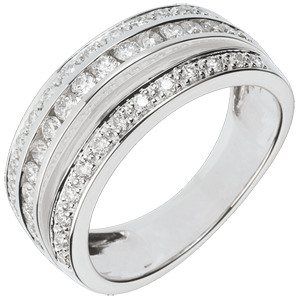 Inel Feerie - Calea Lactee - 0.7 carate - 43 de diamante - aur alb de 18K