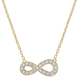 Infinity necklace - Yellow gold and diamonds
