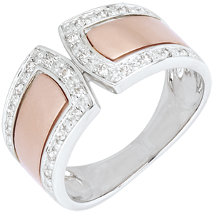 Ring Infinity - Imperial - 18 karaat witgoud en roségoud met Diamanten