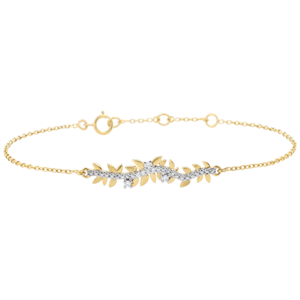 Bracelet Enchanted Garden - Foliage Royal - Yellow gold and diamonds - 9 carat