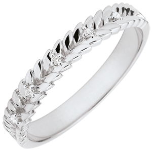 Ring Enchanted Garden - Diamond Braid - white gold - 18 carats 
