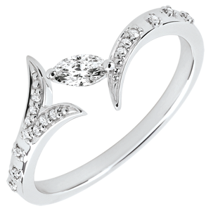 Collier tige Jardin Enchanté - Feuillage Royal - or rose 18 carats et  diamants : bijoux Edenly