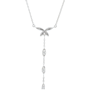 White Gold Diaphanous Necklace - 18 carats