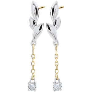 White Gold Diaphanous Earrings - 18 carats