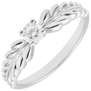 Ring Enchanted Garden - Solitaire Fresia - white gold - 0.20 carat - 18 carat