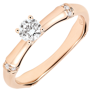 Jungle Sacrée man's engagment ring diamond 0.2 carat -pink gold 18 carats