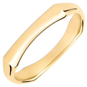 Jungle Sacrée wedding ring - 4 mm - yellow gold 9 carats