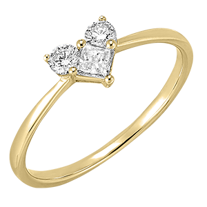 Précieux Geheime Ring - Lovely - 18 karaat geelgoud en diamanten