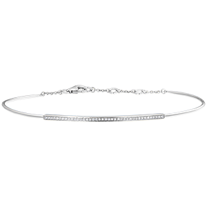 Bedelarmband Frisheid - Diamanten Pleiade - 9 karaat witgoud en diamanten