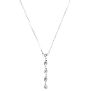 Halsketting Frisheid - Schitterend - 18 karaat witgoud en diamanten