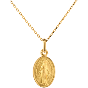 Medaglia Madonna del Miracolo - Oro giallo - 18 carati