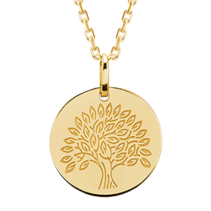 Médaille Arbre de vie - or jaune 18 carats