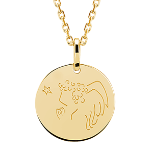 Medalla con Ángel - oro amarillo de 9 quilates