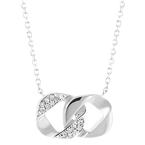 Collar Mirada de Oriente - Lia - oro blanco de 18 quilates y diamantes