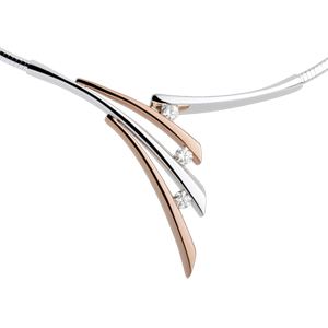 Necklace - Shadow - rose gold, white gold