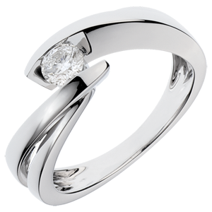 Solitaire Precious Nest - Ondine - White gold - 1 diamond - 0.27 carat - 18 carats