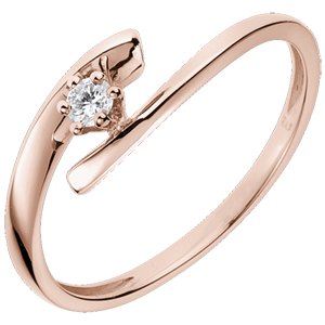Solitaire Precious Nest - Orion - pink gold - 18 carats