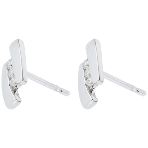 Boucles d'oreilles Nid Précieux - Parenthèse - or blanc 18 carats