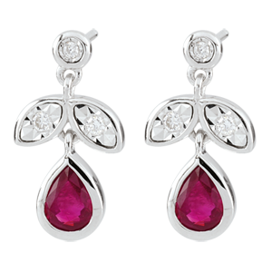 Diamond and Ruby Hesmé Earrings