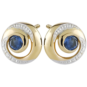 Infinite Swirl Sapphire Earrings