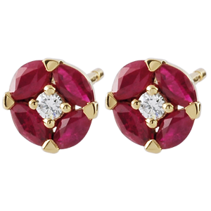 Poppy-shaped earrings 