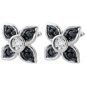 Earrings Clair Obscure - Black Lily - black diamonds