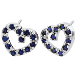Festive Sapphire Heart Earrings