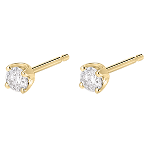 Oorbellen Diamant geelgoud - 0.3 karaat - 18 karaat goud