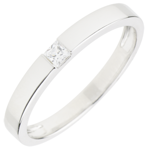 Solitaire Ring Epure - Princess cut diamond