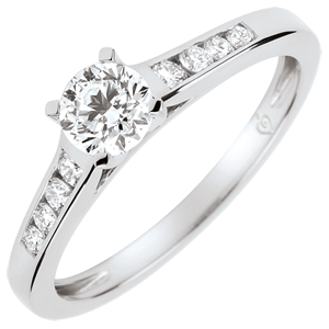 Altesse Solitaire Engagement Ring - 0.4 carat diamond - white gold 18 carats 