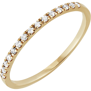 Fede nuziale Célesta - oro giallo 18 carati e diamanti
