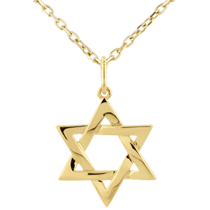 Star of David pendant - 9 carat yellow gold 