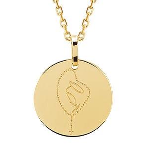 Virgin Mary medal variation - 18 carat yellow gold