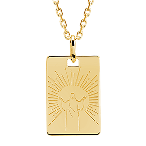 Médaille Christ - or jaune 18 carats