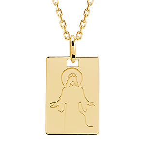 Médaille Christ variation - or jaune 9 carats