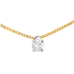 Solitaire necklace yellow gold