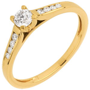 Solitaire or jaune 18 carats Altesse - diamant 0.20 carat