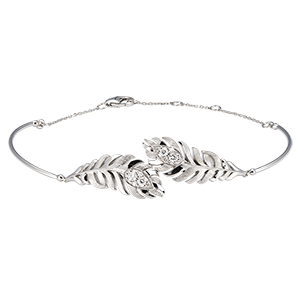 Bracciale Panache - Signature - Oro bianco 18 carati e diamanti sintetici