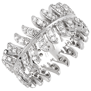 Panache Ring - Révérence - White gold 9 carats and synthetic diamonds