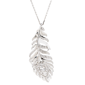 Collier Panache - Altesse - or blanc 18 carats et diamants synthétiques