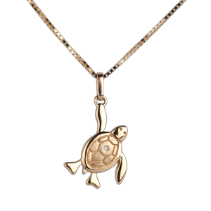 Baby turtle - large model - yellow gold