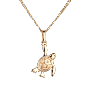 Baby turtle - small - yellow gold - 9 carat