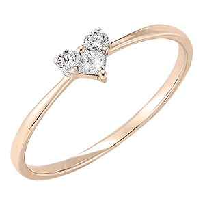 Bague Précieux Secret - Mini Lovely - or rose 18 carats et diamants 