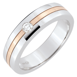 Weddingring - Small model - white gold, rose gold 