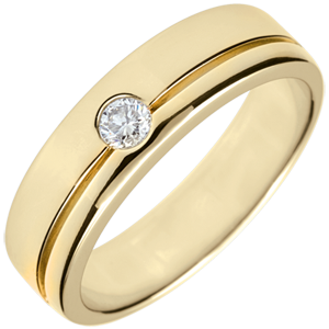 Alliance Olympia Diamant - Grand modèle - or jaune 18 carats
